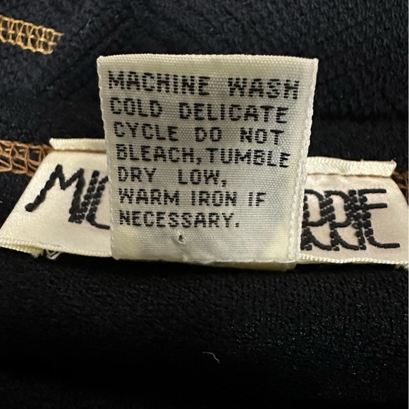 Michael Carrie Black and Tan Jersey 3 Quarter Sleeve Tunic Top Womens XL - Picture 7 of 9